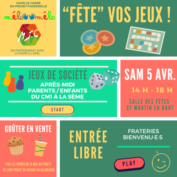 Maison des Jeunes et de la Culture - MJC de Saint-Martin-en-Haut | Fête vos jeux