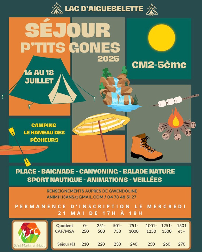 Lire la suite à propos de l’article Séjour P’tit gones 2025