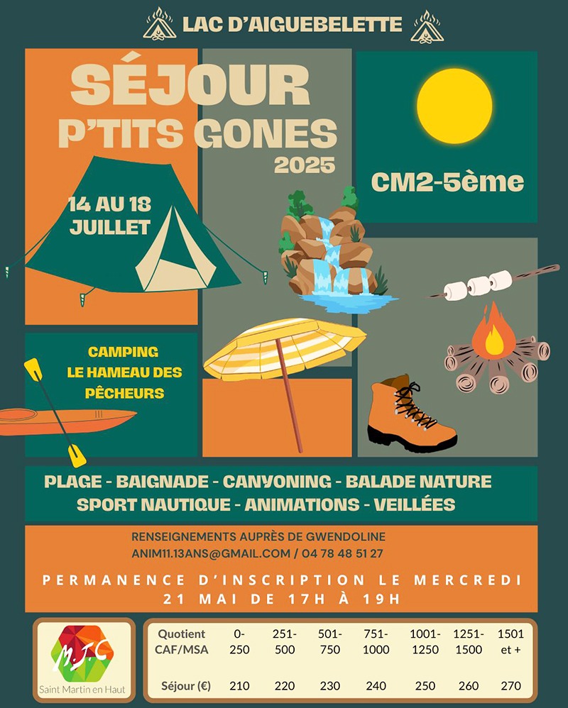 Lire la suite à propos de l’article Séjour P’tit gones 2025