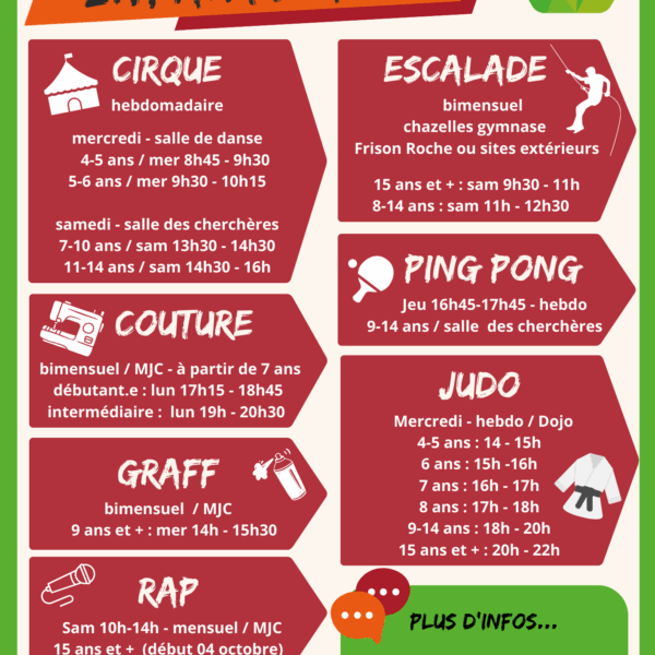 Activités Enfants / Ados 2025-2026