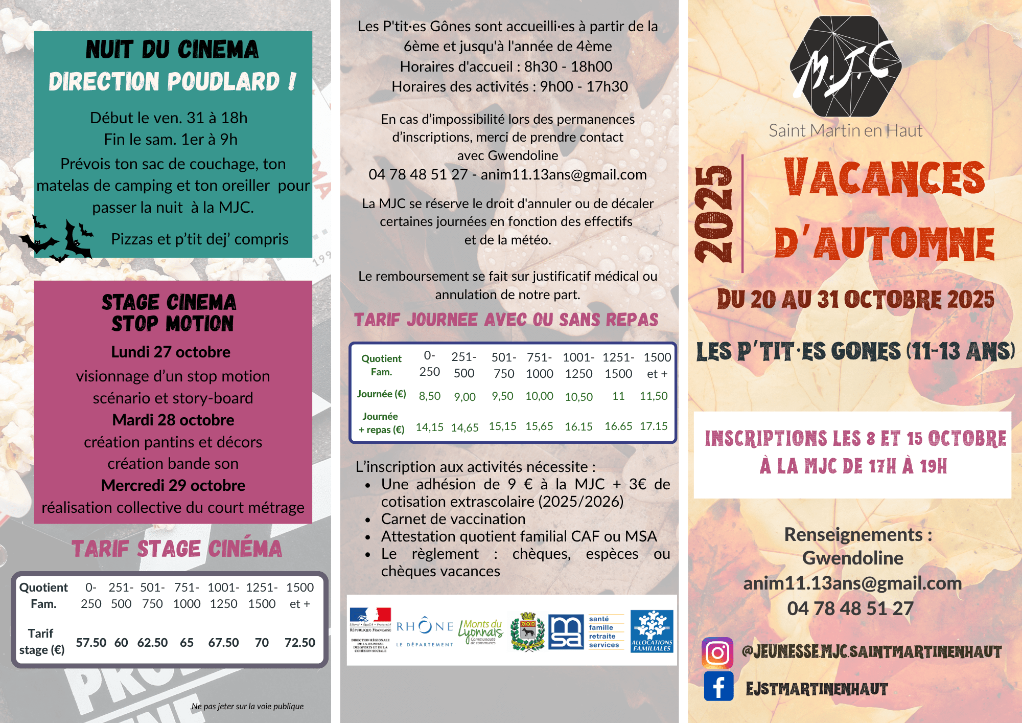 You are currently viewing Programme vacances octobre « Les P’tit·es Gones » 11-13 ans
