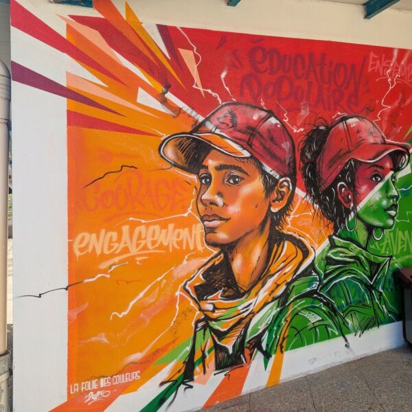 Fresque réalisée par Tony Tessier en live lors de la fête du siècle